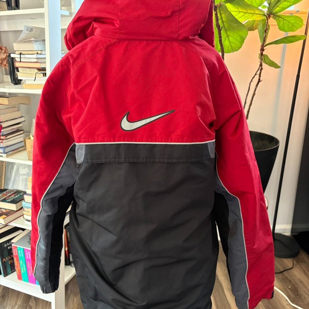 Vintage 2000s Red, Black & Grey Nike Winter Jacket – Women’s